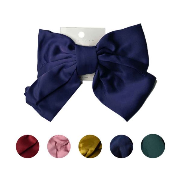 Ganchos con diseño de moña de color liso