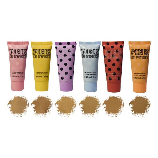 Bases pink in sweet recipiente de color