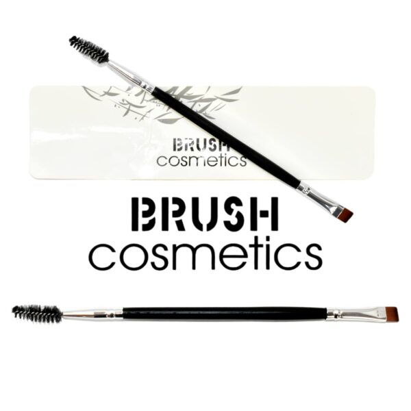 Brocha doble para cejas con empaque transparente brush cosmetic