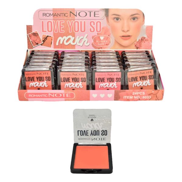 Rubor Romantic Note love you so much caja cuadrada