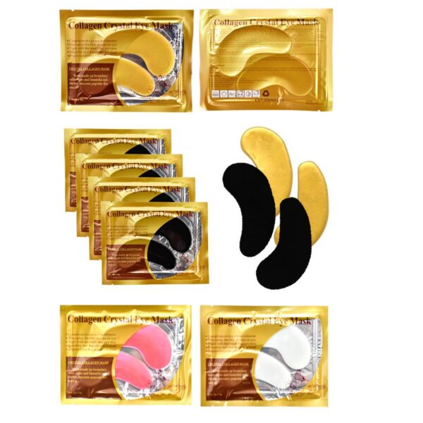 Parche para ojera Crystal Eye Mask empaque dorado colores surtidos LOTE 3