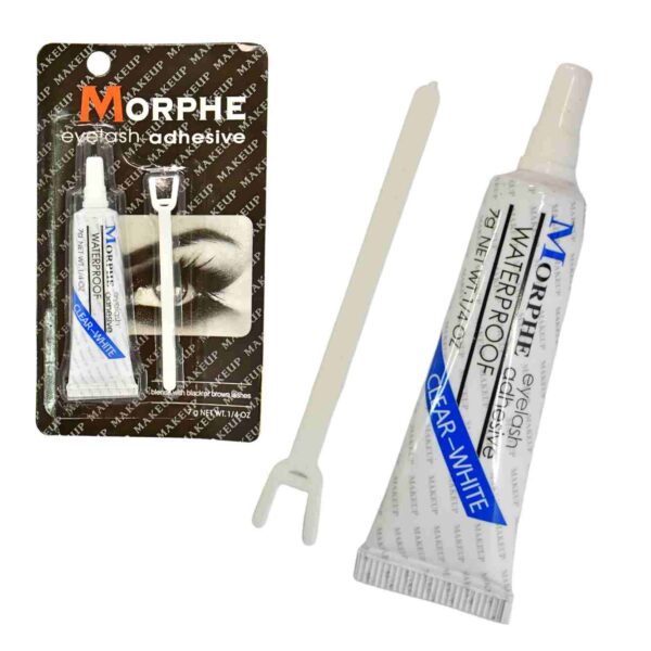Pegamento para pestañas con brocha aplicadora Morphe Clear- White