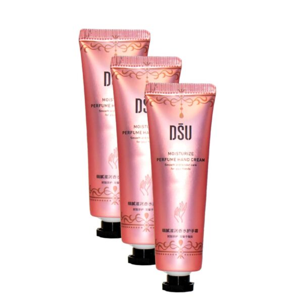 Crema para manos en presentación rosado metálico DSU 30G