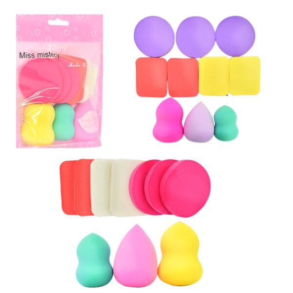 Set de 10 esponjas para maquillaje Miss Mistery