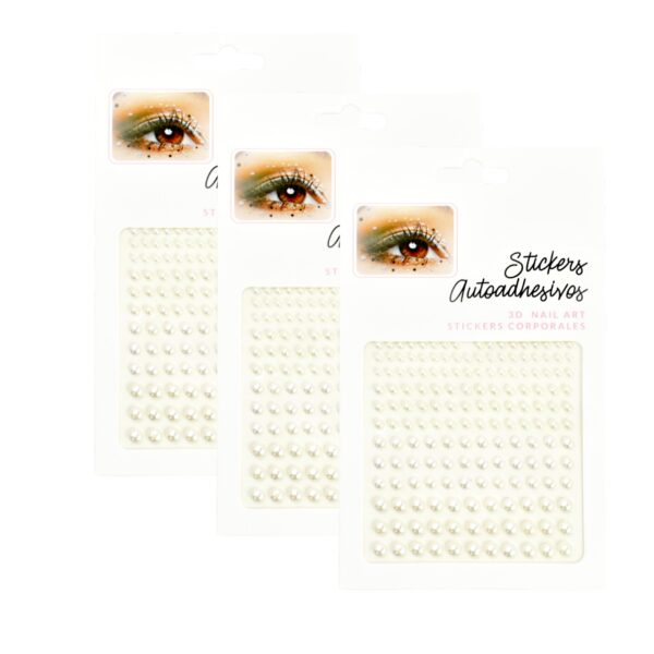 Perlas decorativas para el rostro empaque blanco