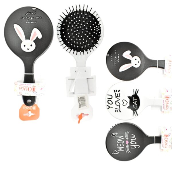Cepillo para cabello en presentacion circular diseño CAT