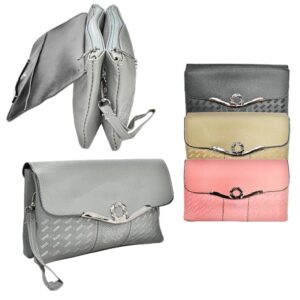Cartera De Mano De Cuero Semisintetico Con Mariposa