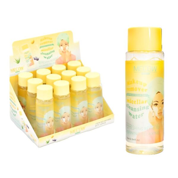 Agua Micelar Y Refrescante Mecow 75Ml Frasco De Tapa Amarilla
