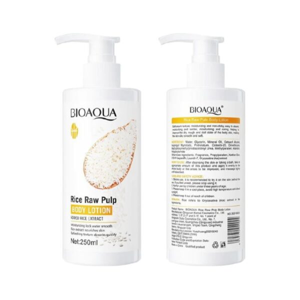 Crema Corporal Bioaqua Con Extracto De Arroz 250Ml