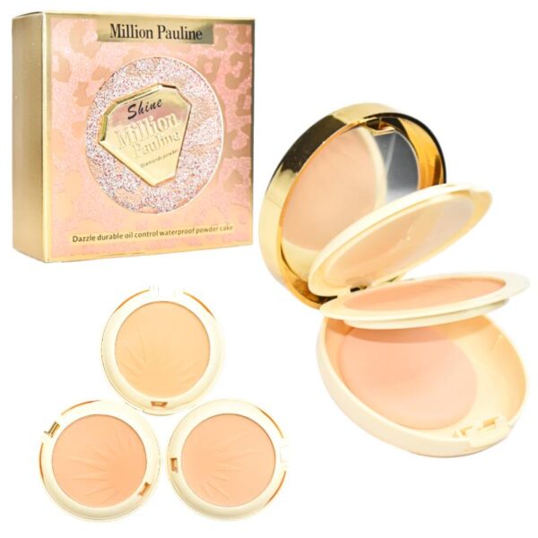 Polvo Compacto 2 En 1 Con Espejo Y Esponja Million Pauline Diamante