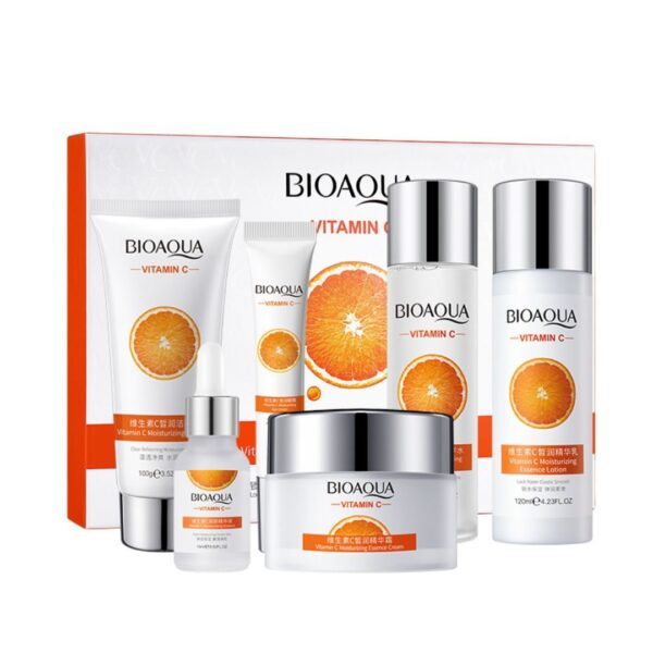 Kit Completo De Limpieza Facial De Vitamina C Bioaqua 6Pzas