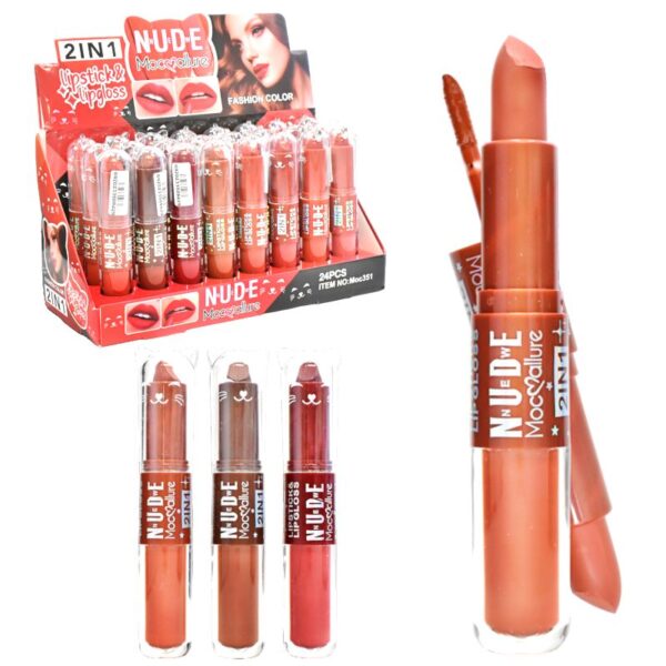 Labial 2 En 1 New Nude Mocallure Tapa De Gato