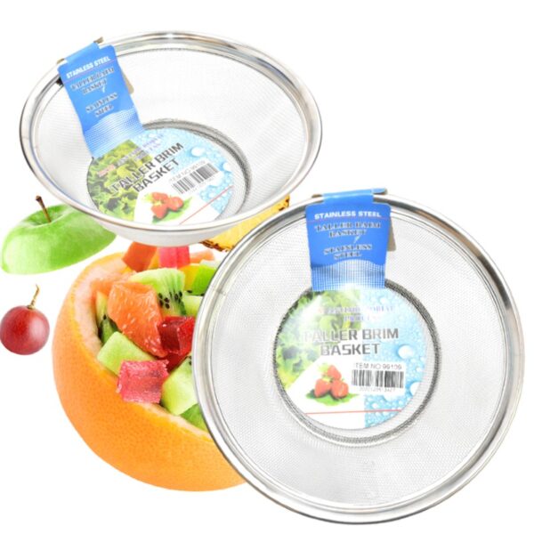 Cesto Para Frutas Con Maya Plateada