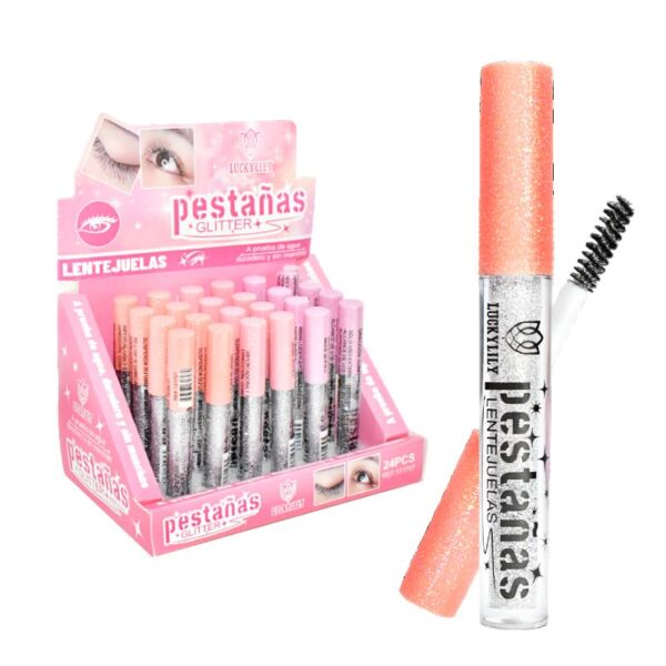 Mascaras Para Pestañas Con Lentejuelas Glitter Lucky Lily A Prueba De Agua