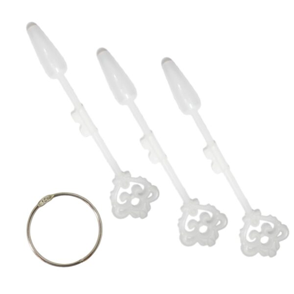 Kit de exhibidores con forma de mango de llave color blanco
