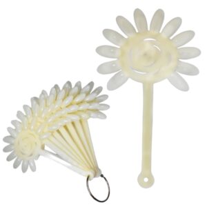 Kit de exhibidores con forma ovalada y color blanco para uñas