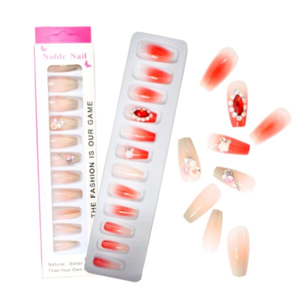 Set de Uñas Caja Rosada The Fashion Is Our Game Noble Nails 12pcs