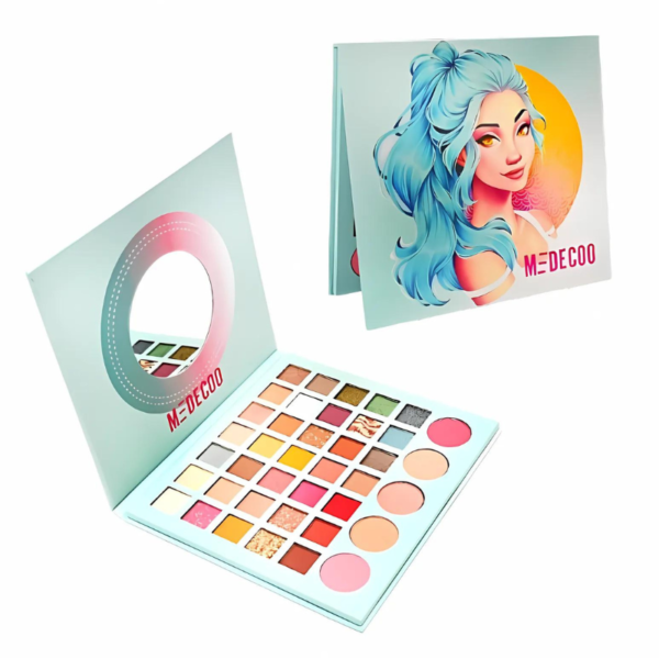 Paleta de sombras para ojos de 40 colores MEDECOO presentacion aqua