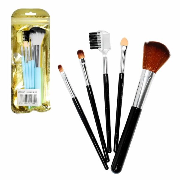 Set de Brochas de 5pcs Empaque Dorado