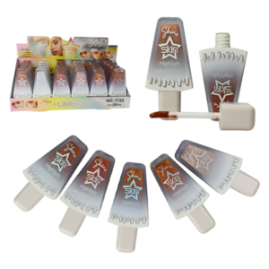 Contorno e Iluminador a prueba de agua presentacion paleta de helado HUXIABEAUTY