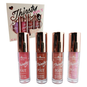 SET DE 4  BRILLOS LABIALES GLOSS SURTIDOS DE ITALIA DELUXE