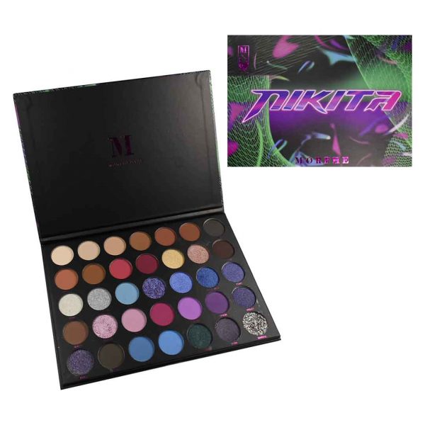 Sombras nikita morphe caja negra y neon