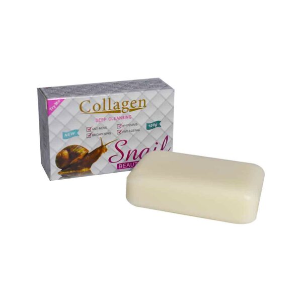 Jabón corporal con colágeno y mucina de caracol marca Collagen.