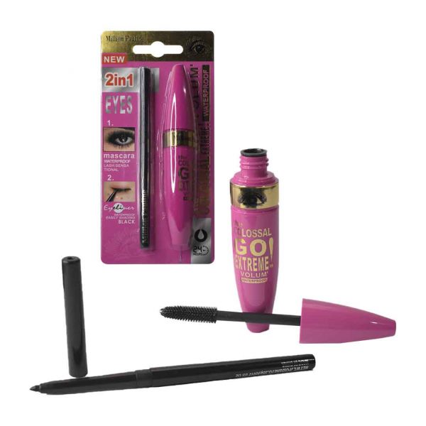 Kit de mascara y delineador million pauline rosado