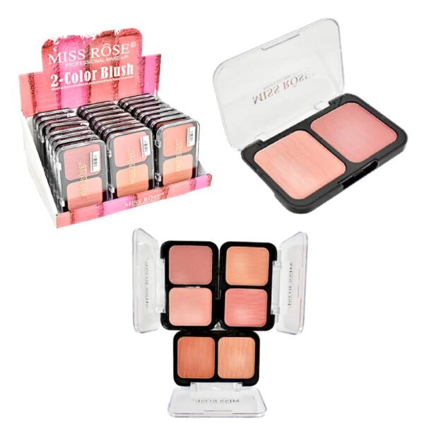 Rubores cuadrados miss rose 2 colores en 1