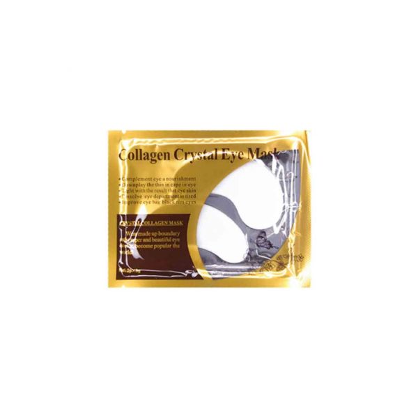 Parches ojeras crystal blancos con empaque dorado