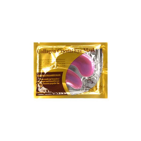 Parches ojeras crystal fucsia con empaque dorado