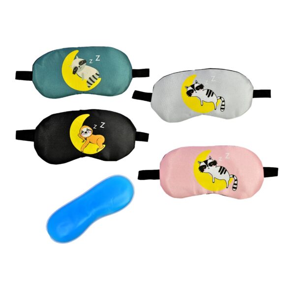 Antifaz de animales durmiendo sobre la luna eye mask