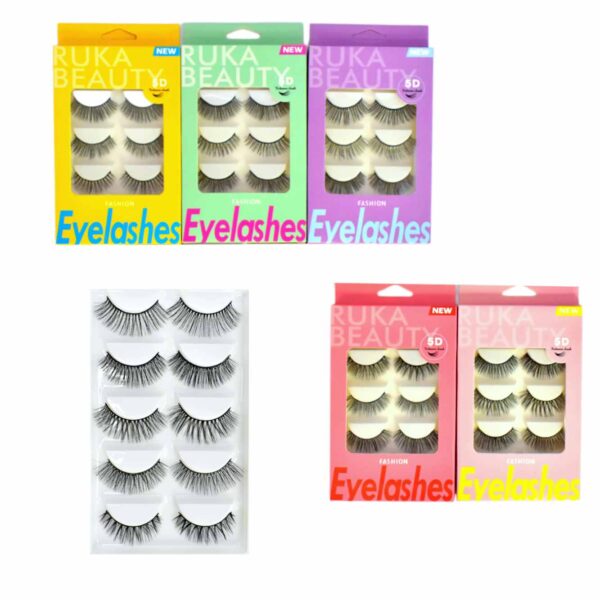 Pestañas artificiales 5D fashion eyelashes Ruka Beauty