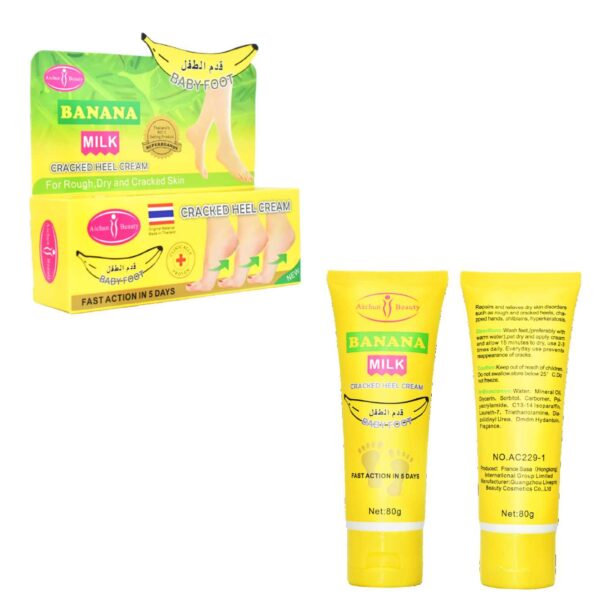 Crema para callosidades de los pies Banano y leche Aichun Beauty