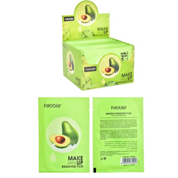 Sobre con toallita desmaquillante de aguacate Febble