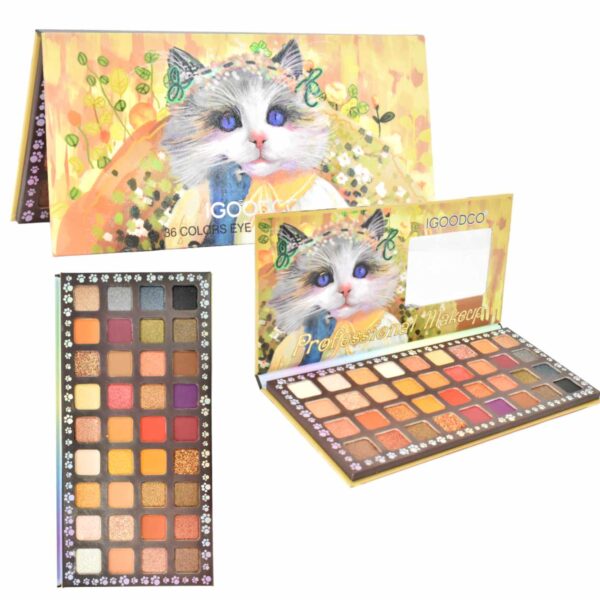 Paleta de sombras diseño de gato 36 colores Igoodco