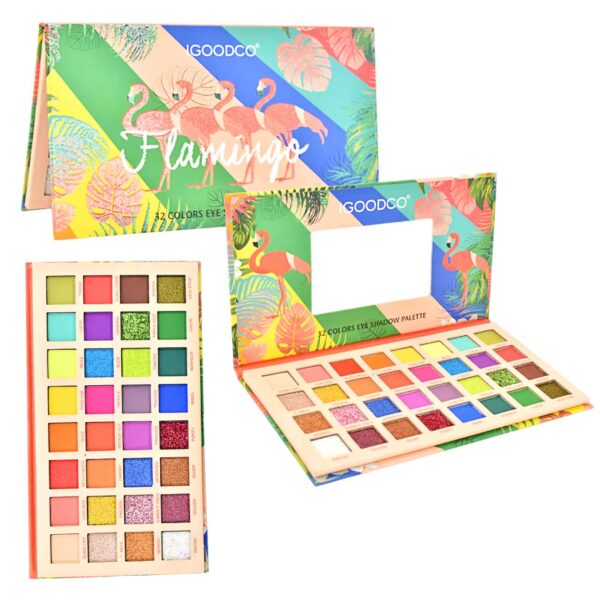 Paleta de sombras diseño de flamingo 32 colores Igoodco
