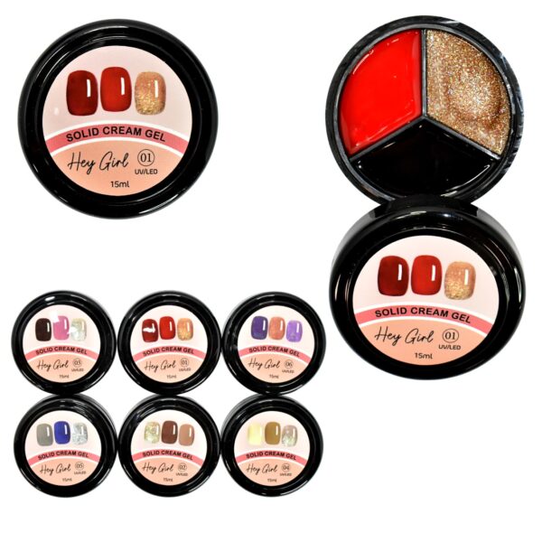 Esmalte gel sólido tipo crema UV/LED tapa Nude