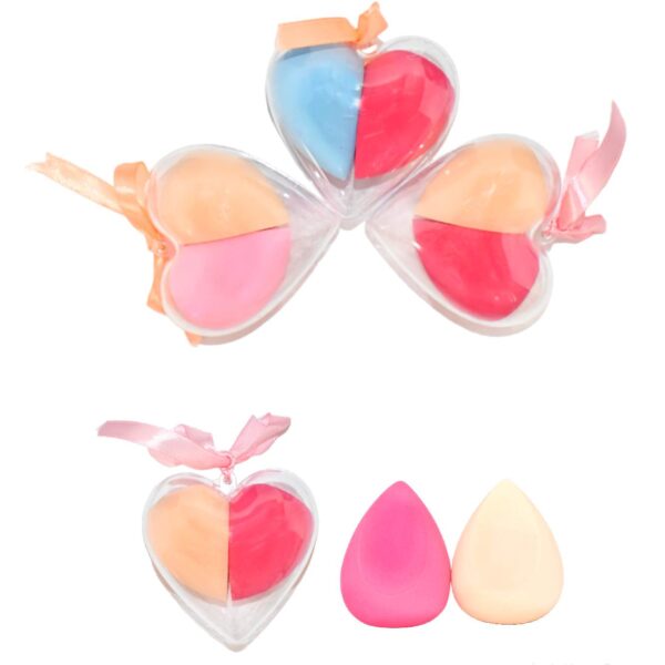 Esponjas faciales para maquillaje cobertor de corazón