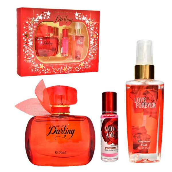 Kit de perfume para dama Hello Darling Hanna´s Secret