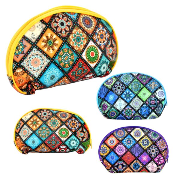 Cosmetiquera en diseños de mandalas
