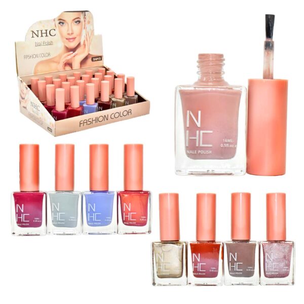 Esmalte para uñas colores surtidos NHC 16ml caja beige