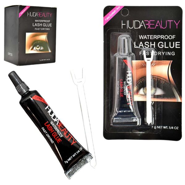 Pegamento para pestañas color negro HUDABEAUTY waterproof