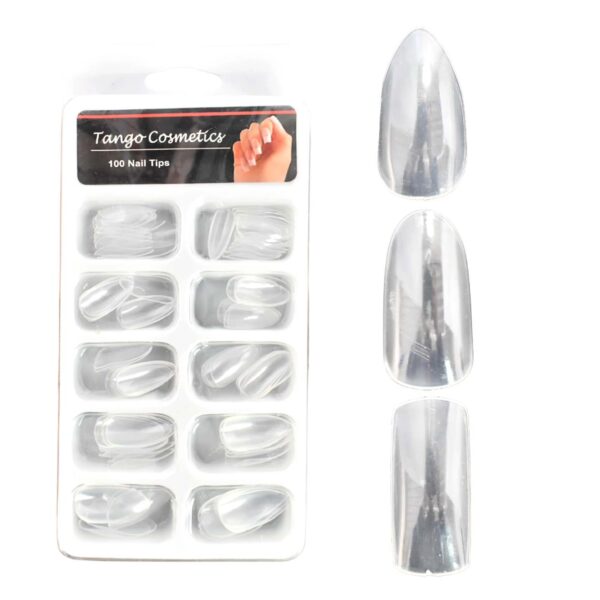 Tips de uñas transparentes diseño surtido Tango Cosmetics