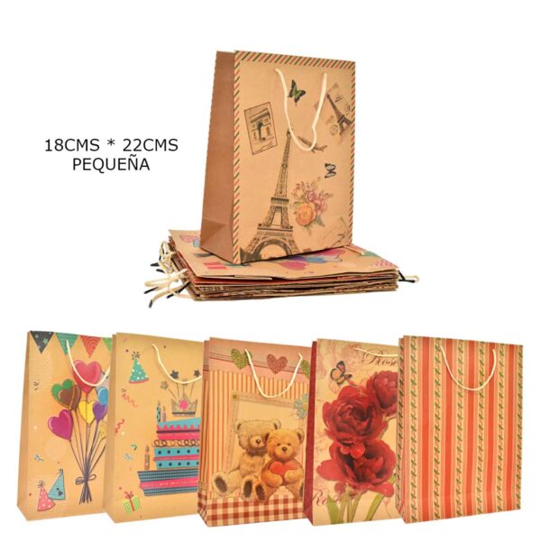 Bolsa craft para regalo pequeña 18cms*22cms