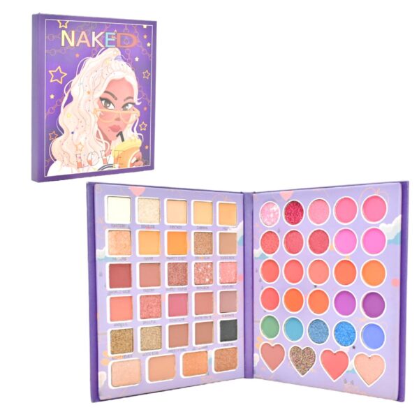 Paleta de sombras caja morada Love Naked de 58 colores