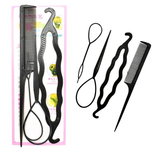 Set profesional de peines y ganchos para cabello 4u