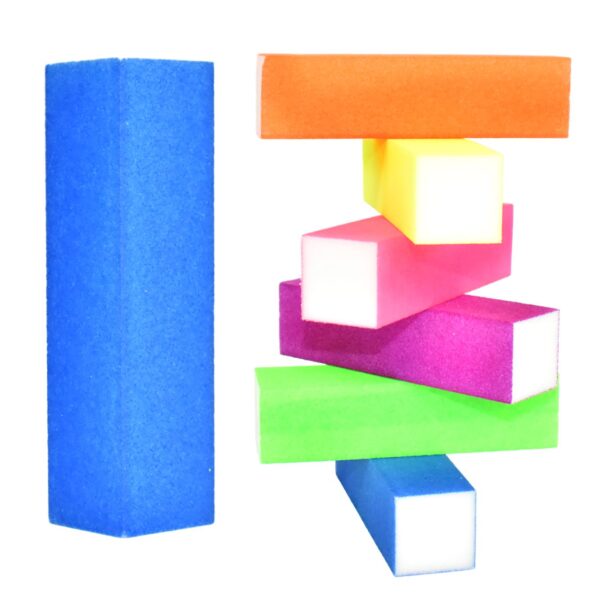 Lima para uñas rectangular de colores fluorescentes