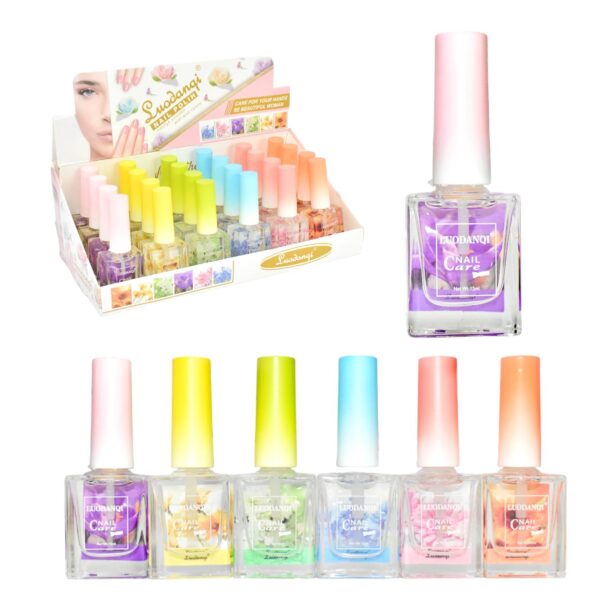 Brillo para uñas de secado rápido Luodanqi tapa colorida