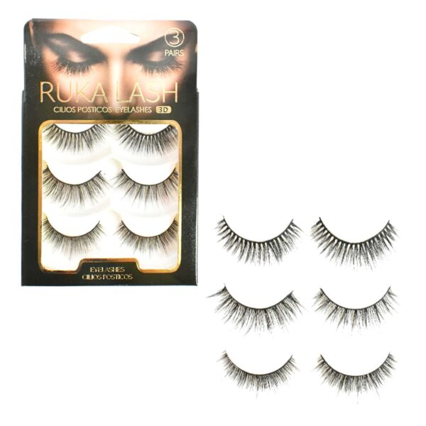 Set de pestañas Rukalash 3D tres pares